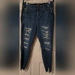 Torrid Sz 16R Feel The Fit Bombshell Skinny Distressed Blue Jeans